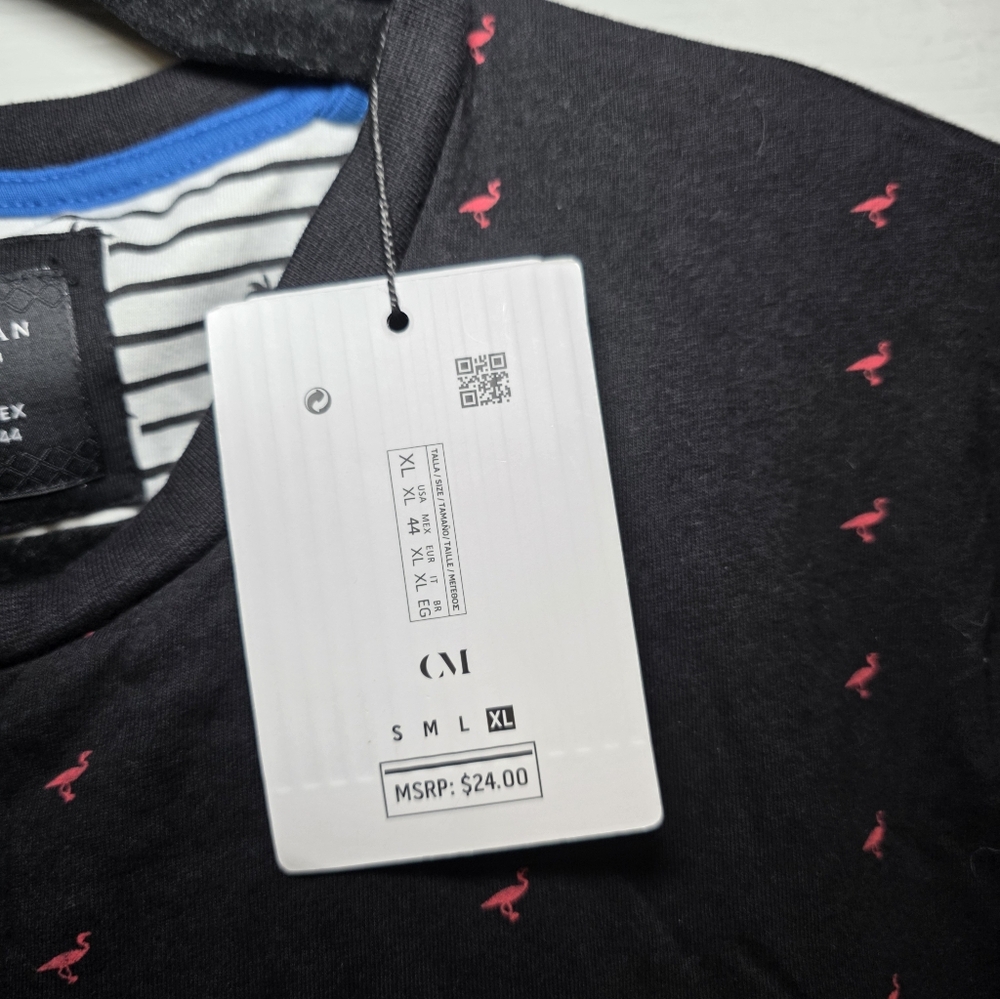 Cactus Man Black Tee with Red Pattern - Picture 3 of 7